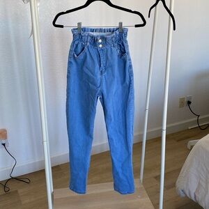 High Waisted Light Blue Jeans